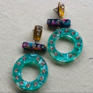 BaubleBar Statement Earrings - Colorful Glittery